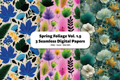 Spring Foliage Seamless Digital Paper Vol.1.5, 3 PNG Product Image 1
