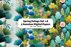 Spring Foliage Seamless Digital Paper Vol.1.8, 3 PNG Product Image 1