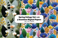 Spring Foliage Seamless Digital Paper Vol.1.11, 3 PNG Product Image 1