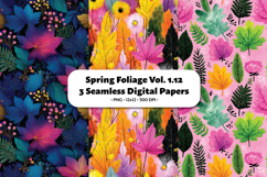 Spring Foliage Seamless Digital Paper Vol.1.12, 3 PNG Product Image 1