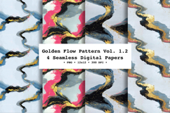 Golden Flow Seamless Pattern Vol.1.2- 4 PNG Product Image 1