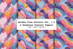 Golden Flow Seamless Pattern Vol.1.3- 4 PNG Product Image 1