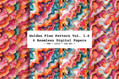 Golden Flow Seamless Pattern Vol.1.6- 4 PNG Product Image 1