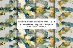 Golden Flow Seamless Pattern Vol.1.8- 4 PNG Product Image 1