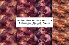 Golden Flow Seamless Pattern Vol.1.9- 4 PNG Product Image 1