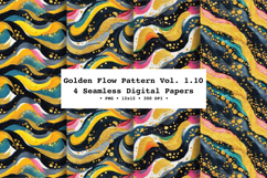 Golden Flow Seamless Pattern Vol.1.10- 4 PNG Product Image 1