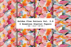 Golden Flow Seamless Pattern Vol.2.8- 4 PNG Product Image 1