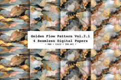Golden Flow Seamless Pattern Vol.3.1- 4 PNG Product Image 1