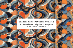 Golden Flow Seamless Pattern Vol.3.5- 4 PNG Product Image 1