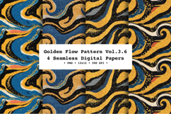 Golden Flow Seamless Pattern Vol.3.6- 4 PNG Product Image 1