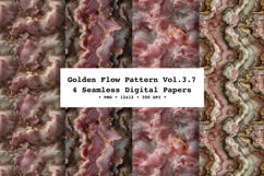 Golden Flow Seamless Pattern Vol.3.7- 4 PNG Product Image 1