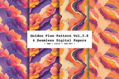 Golden Flow Seamless Pattern Vol.3.8- 4 PNG Product Image 1