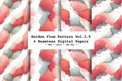 Golden Flow Seamless Pattern Vol.3.9- 4 PNG Product Image 1