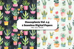 Houseplants Seamless Digital Paper Vol.2.5, 2 PNG Product Image 1
