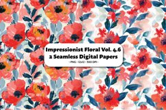 Impressionist Floral Seamless Digital Paper Vol. 4.6, 2 PNG Product Image 1