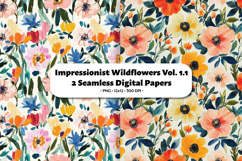 Impressionist Wildflowers Seamless Digital Paper Vol.1.1 Product Image 1
