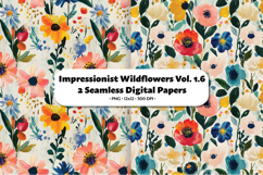 Impressionist Wildflowers Seamless Digital Paper Vol.1.6 Product Image 1