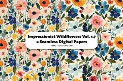 Impressionist Wildflowers Seamless Digital Paper Vol.1.7 Product Image 1