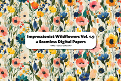 Impressionist Wildflowers Seamless Digital Paper Vol.1.9 Product Image 1