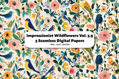 Impresionist Wildflowers Seamless Digital Paper Vol.3.9 Product Image 1