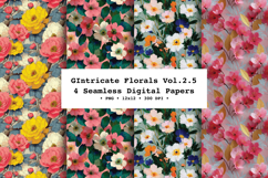Intricate Florals Seamless Digital Paper Vol.2.5, 4 PNG Product Image 1