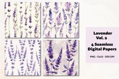 Lavender Seamless Digital Paper Vol. 2, 4 PNG Product Image 1