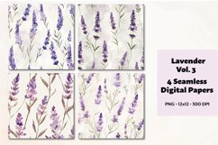 Lavender Seamless Digital Paper Vol. 3, 4 PNG Product Image 1
