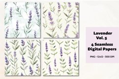 Lavender Seamless Digital Paper Vol. 5, 4 PNG Product Image 1