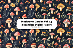 Mushroom Garden Seamless Digital Paper Vol.2.3, 2 PNG Product Image 1