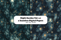 Night Garden Seamless Digital Paper Vol. 2.1, 2 PNG Product Image 1