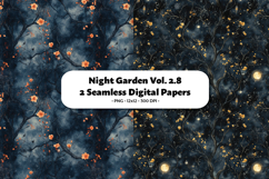 Night Garden Seamless Digital Paper Vol. 2.8, 2 PNG Product Image 1