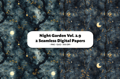 Night Garden Seamless Digital Paper Vol. 2.9, 2 PNG Product Image 1
