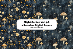Night Garden Seamless Digital Paper Vol. 4.6, 2 PNG Product Image 1