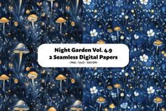 Night Garden Seamless Digital Paper Vol. 4.9, 2 PNG Product Image 1