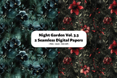 Night Garden Seamless Digital Paper Vol. 3.3, 2 PNG Product Image 1