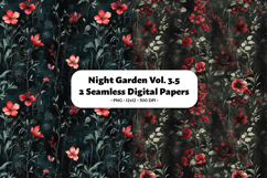 Night Garden Seamless Digital Paper Vol. 3.5, 2 PNG Product Image 1