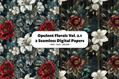 Opulent Florals Seamless Digital Paper Vol. 2.1, 2 PNG Product Image 1