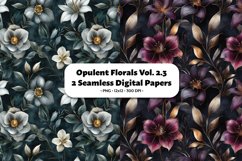 Opulent Florals Seamless Digital Paper Vol. 2.3, 2 PNG Product Image 1