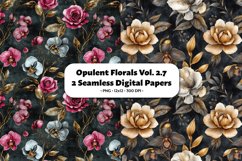 Opulent Florals Seamless Digital Paper Vol. 2.7, 2 PNG Product Image 1