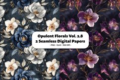 Opulent Florals Seamless Digital Paper Vol. 2.8, 2 PNG Product Image 1