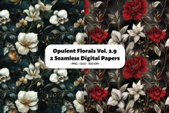 Opulent Florals Seamless Digital Paper Vol. 2.9, 2 PNG Product Image 1