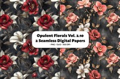 Opulent Florals Seamless Digital Paper Vol. 2.10, 2 PNG Product Image 1