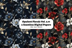 Opulent Florals Seamless Digital Paper Vol. 2.11, 2 PNG Product Image 1