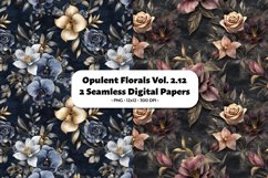 Opulent Florals Seamless Digital Paper Vol. 2.12, 2 PNG Product Image 1