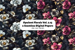 Opulent Florals Seamless Digital Paper Vol. 2.13, 2 PNG Product Image 1