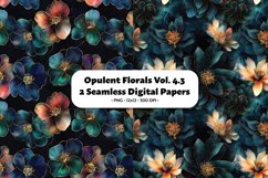 Opulent Florals Seamless Digital Paper Vol. 4.3, 2 PNG Product Image 1