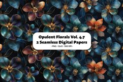 Opulent Florals Seamless Digital Paper Vol. 4.7, 2 PNG Product Image 1