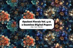 Opulent Florals Seamless Digital Paper Vol. 4.12, 2 PNG Product Image 1