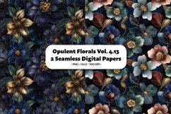 Opulent Florals Seamless Digital Paper Vol. 4.13, 2 PNG Product Image 1