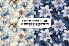 Opulent Florals Seamless Digital Paper Vol. 5.3, 2 PNG Product Image 1